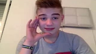 EU white boy pose and wank for gay cam