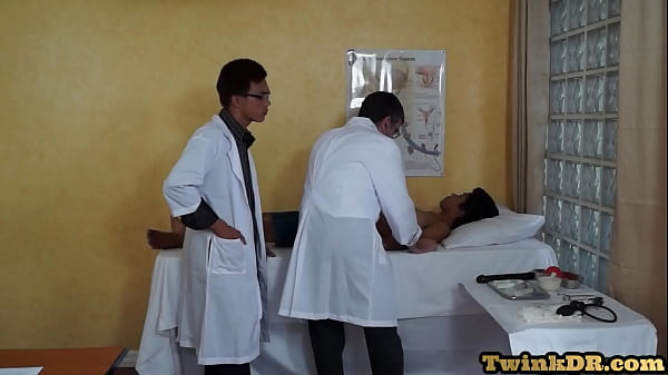 Gagging Asian gay doctor seduces twink nympho patient
