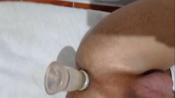 Gay twink play ass dildo