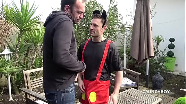 AMAZING !!! MICKEY MOUSE fucked bareback for Crunchboy by FRED french boy XXL COCK