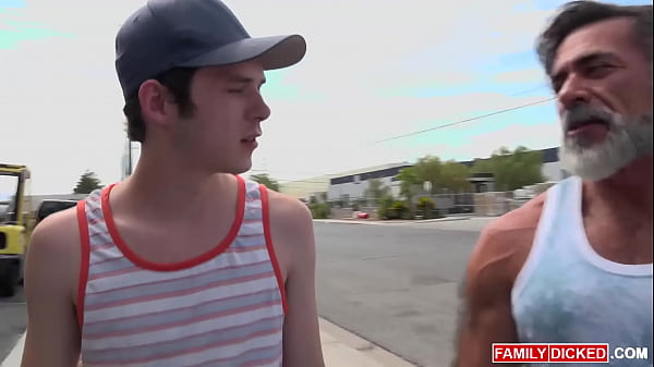 Stepson Dakota Lovell and his stepdad Lawson James having a hot steamy bareback fuck sesh together