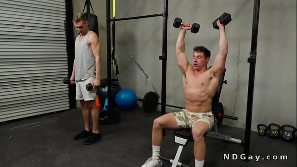 Big cock gays anal fuck in the gym in various positions