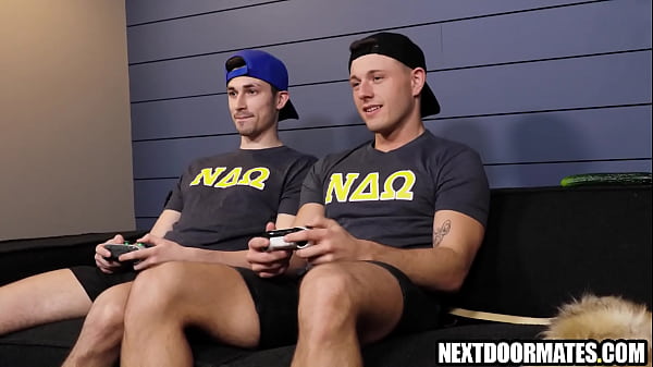 Hot fraternity jocks comparing their dicks