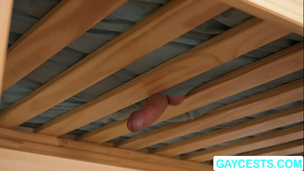 Horny Gay Cole sucks stepbros dick in the bank