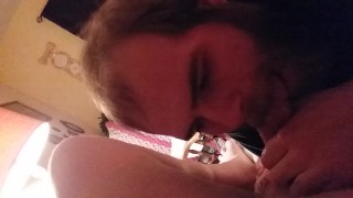 Sucking stepdad’s cock